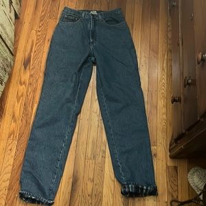 LL Bean flannel-lined jeans- size 10 tall